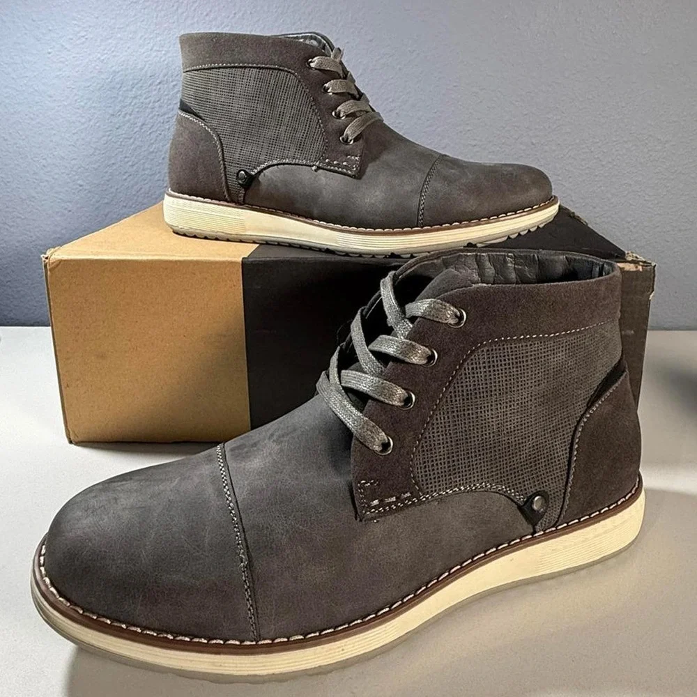 Vance‎ Co Men's Austin Grey Cap Toe Boot 8.5
